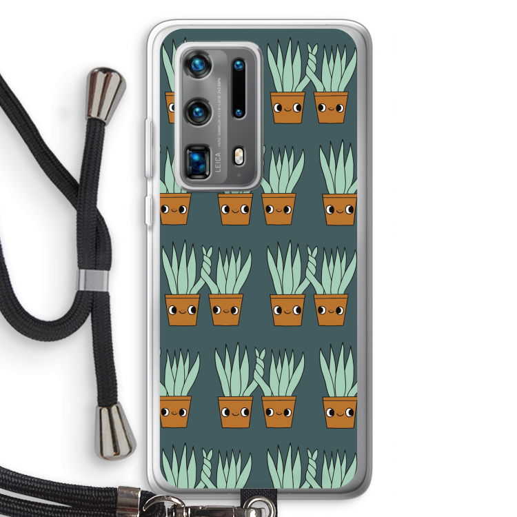 Sansevieria: Huawei P40 Pro Plus Transparant Hoesje met koord