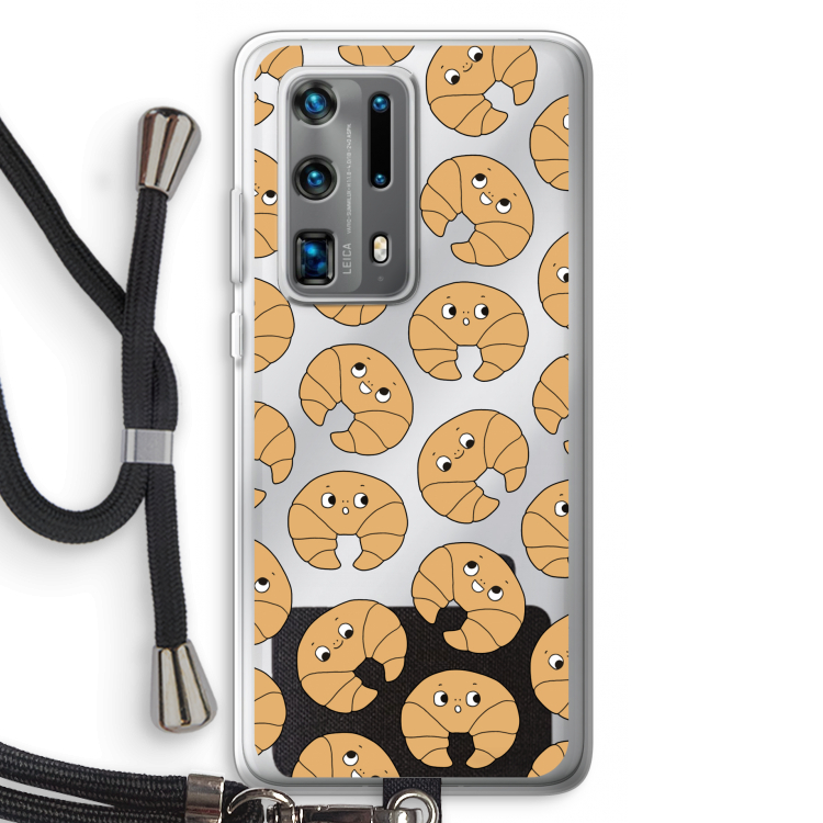 Croissant: Huawei P40 Pro Plus Transparant Hoesje met koord