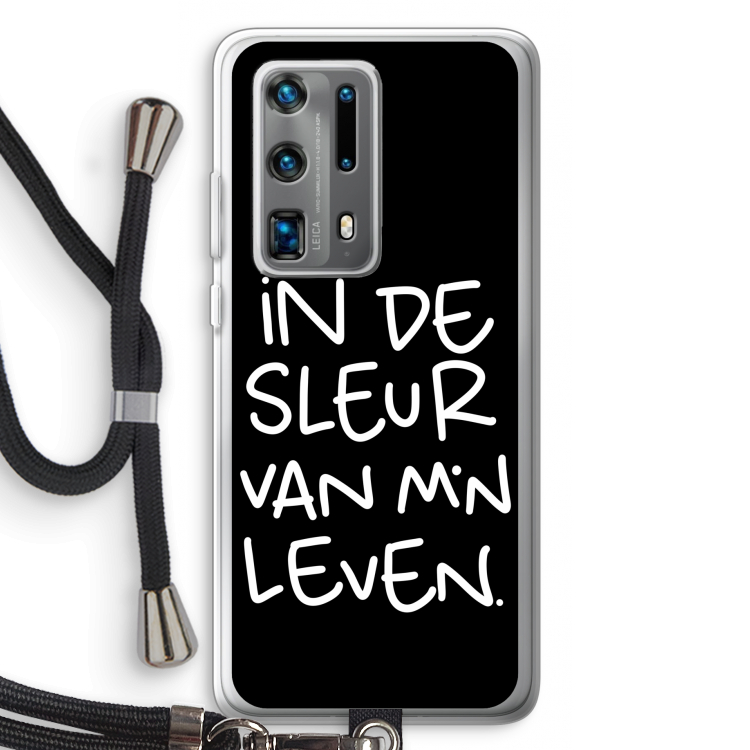 De Sleur: Huawei P40 Pro Plus Transparant Hoesje met koord