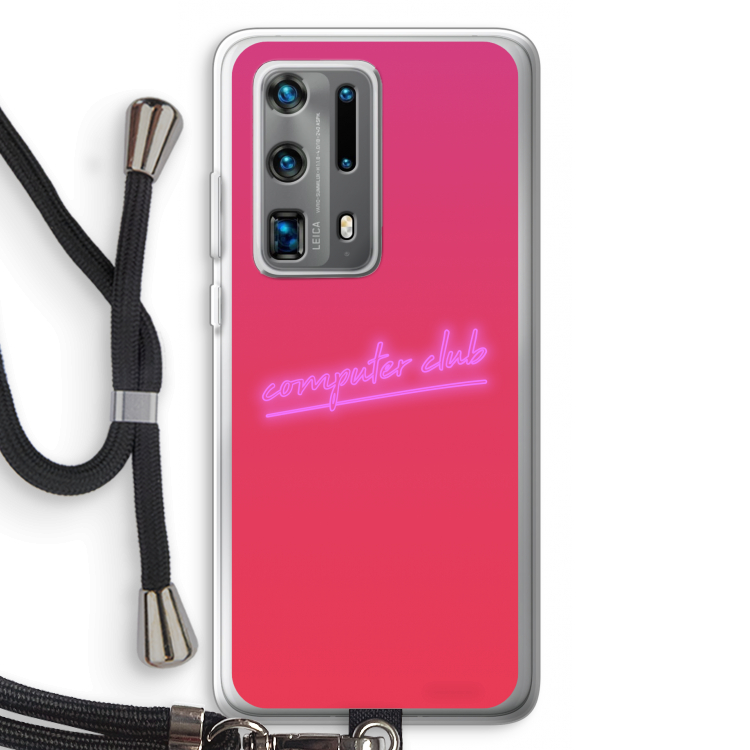Vice Glow: Huawei P40 Pro Plus Transparant Hoesje met koord