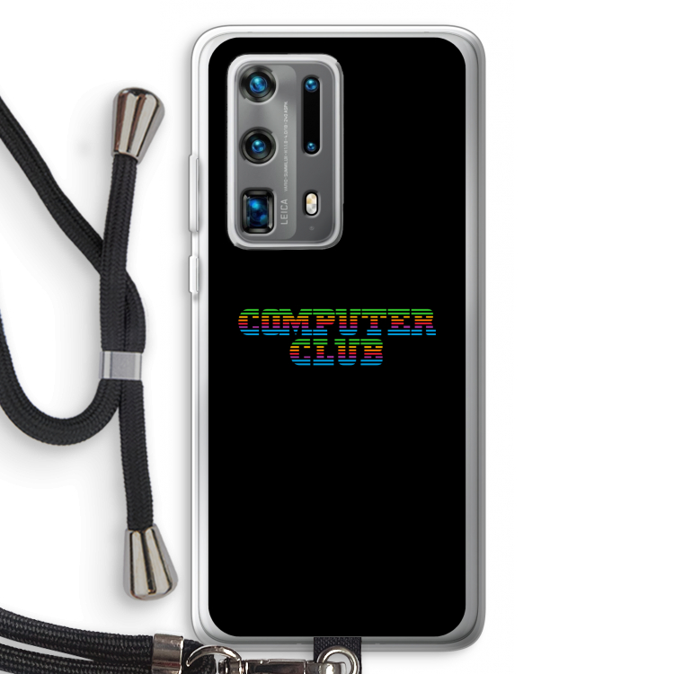 Retro: Huawei P40 Pro Plus Transparant Hoesje met koord