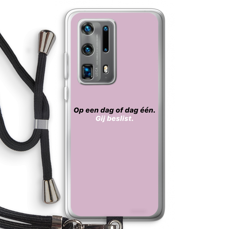 gij beslist: Huawei P40 Pro Plus Transparant Hoesje met koord