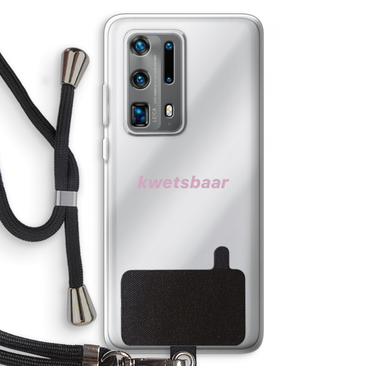 kwetsbaar: Huawei P40 Pro Plus Transparant Hoesje met koord