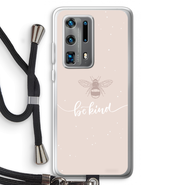 Be(e) kind: Huawei P40 Pro Plus Transparant Hoesje met koord