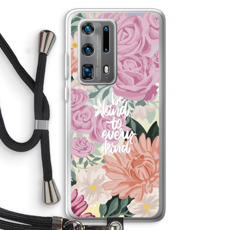 Kindness matters: Huawei P40 Pro Plus Transparant Hoesje met koord
