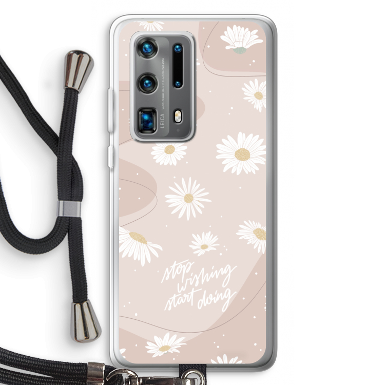 Daydreaming becomes reality: Huawei P40 Pro Plus Transparant Hoesje met koord