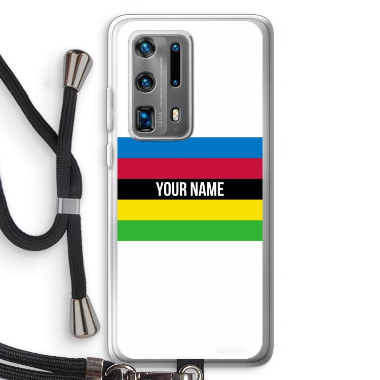 WK Wielrennen: Huawei P40 Pro Plus Transparant Hoesje met koord