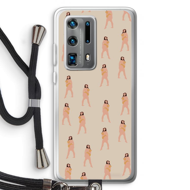 You're so golden: Huawei P40 Pro Plus Transparant Hoesje met koord