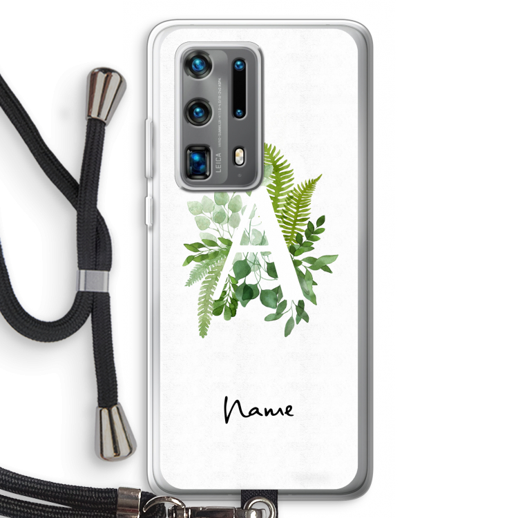 Green Brush: Huawei P40 Pro Plus Transparant Hoesje met koord