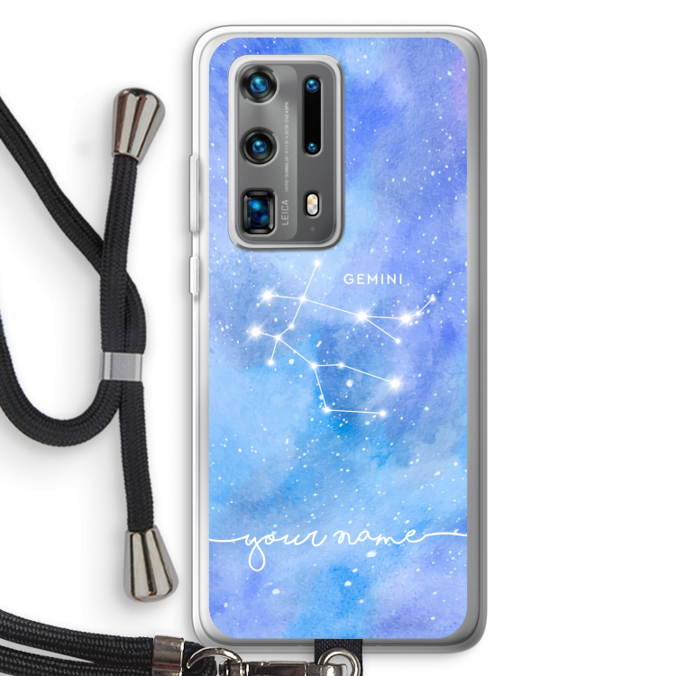 Sterrenbeeld - Licht: Huawei P40 Pro Plus Transparant Hoesje met koord