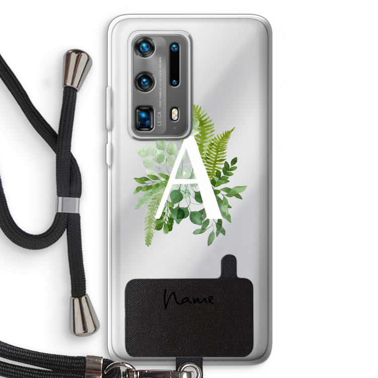 Green Brush: Huawei P40 Pro Plus Transparant Hoesje met koord