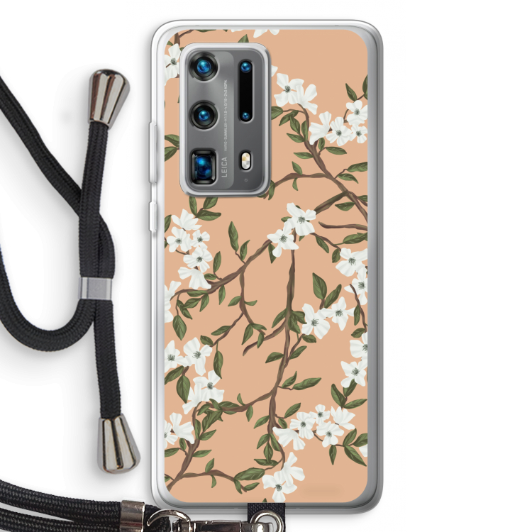 Blossoming spring: Huawei P40 Pro Plus Transparant Hoesje met koord