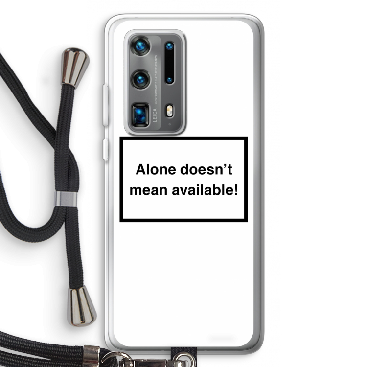Alone: Huawei P40 Pro Plus Transparant Hoesje met koord