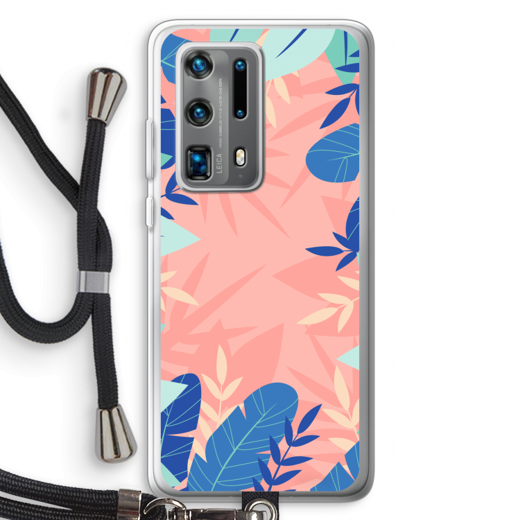 Tropisch: Huawei P40 Pro Plus Transparant Hoesje met koord