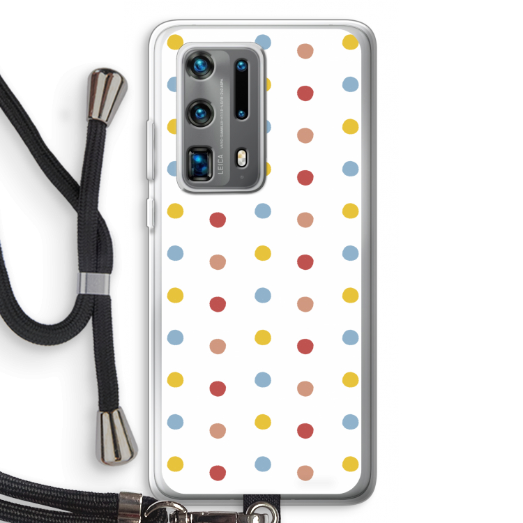Bollen: Huawei P40 Pro Plus Transparant Hoesje met koord