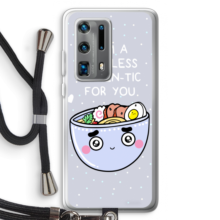 I'm A Hopeless Ramen-Tic For You: Huawei P40 Pro Plus Transparant Hoesje met koord