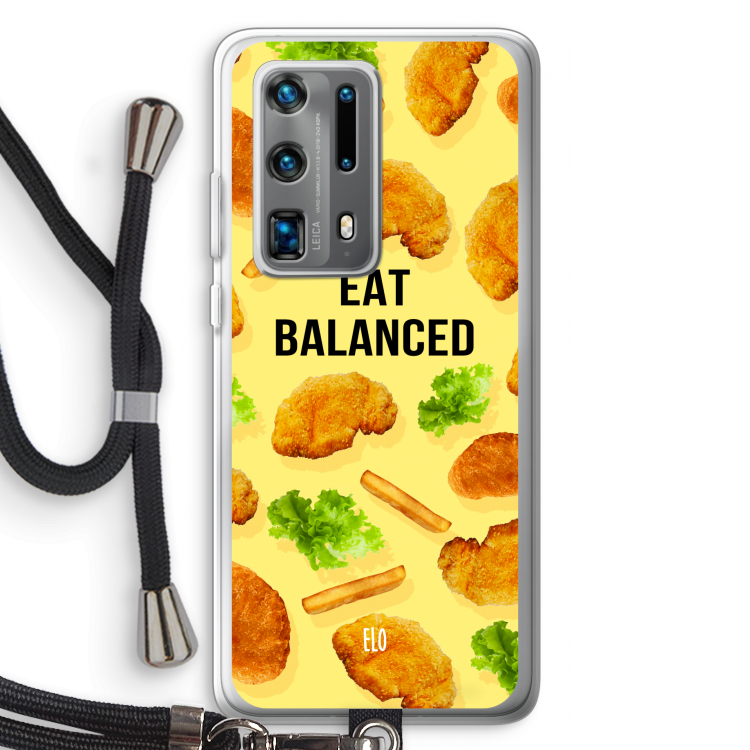 Eat Balanced: Huawei P40 Pro Plus Transparant Hoesje met koord
