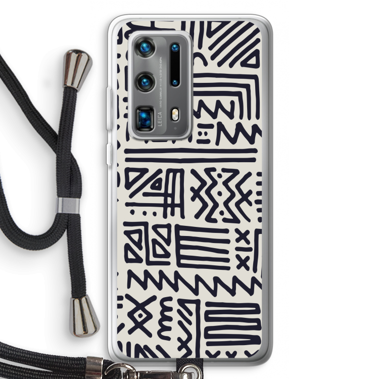 Marrakech print: Huawei P40 Pro Plus Transparant Hoesje met koord