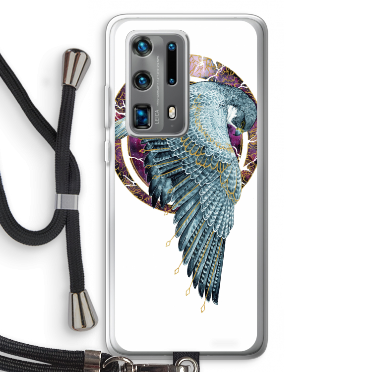 Golden Falcon: Huawei P40 Pro Plus Transparant Hoesje met koord