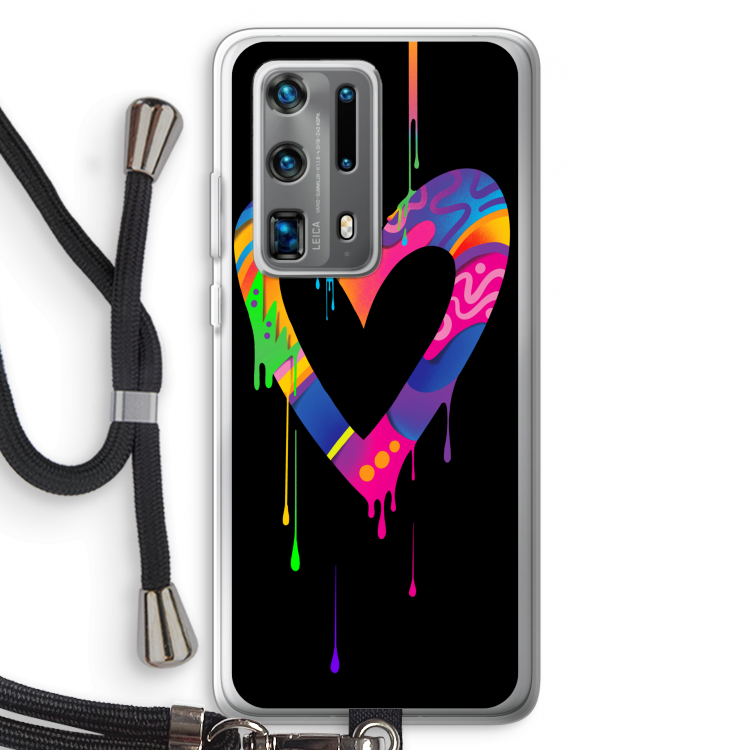 Melts My Heart: Huawei P40 Pro Plus Transparant Hoesje met koord