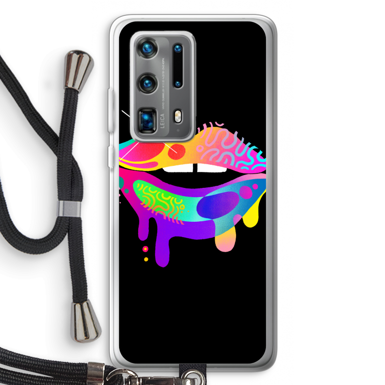 Lip Palette: Huawei P40 Pro Plus Transparant Hoesje met koord