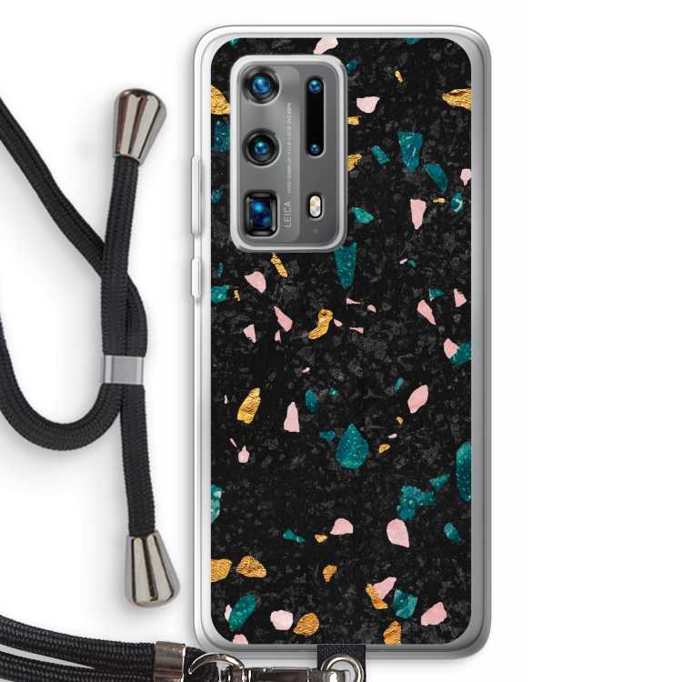 Terrazzo N°10: Huawei P40 Pro Plus Transparant Hoesje met koord