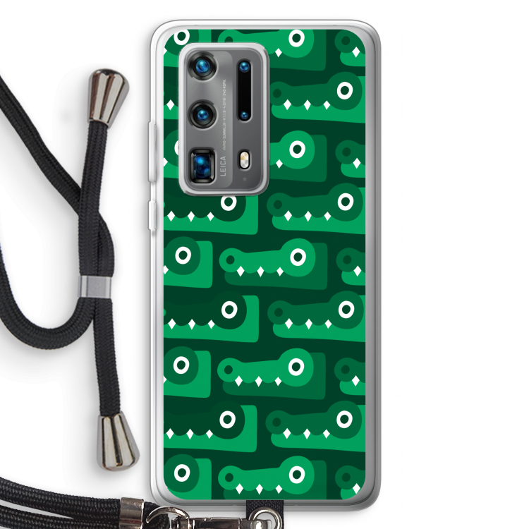 Crocs: Huawei P40 Pro Plus Transparant Hoesje met koord
