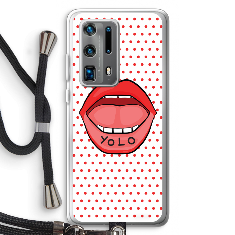 Yolo Denise: Huawei P40 Pro Plus Transparant Hoesje met koord