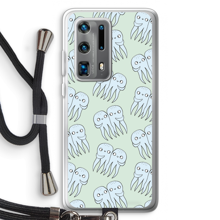 Octopussen: Huawei P40 Pro Plus Transparant Hoesje met koord