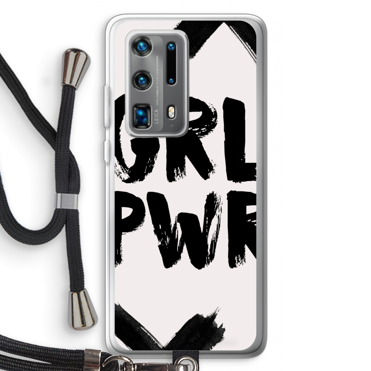 Girl Power #2: Huawei P40 Pro Plus Transparant Hoesje met koord