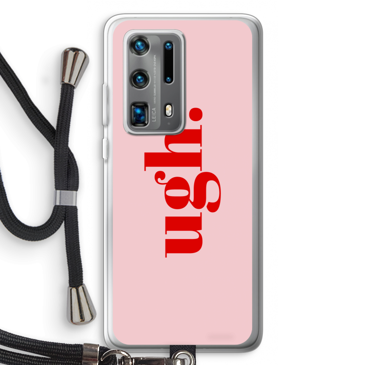 Ugh: Huawei P40 Pro Plus Transparant Hoesje met koord