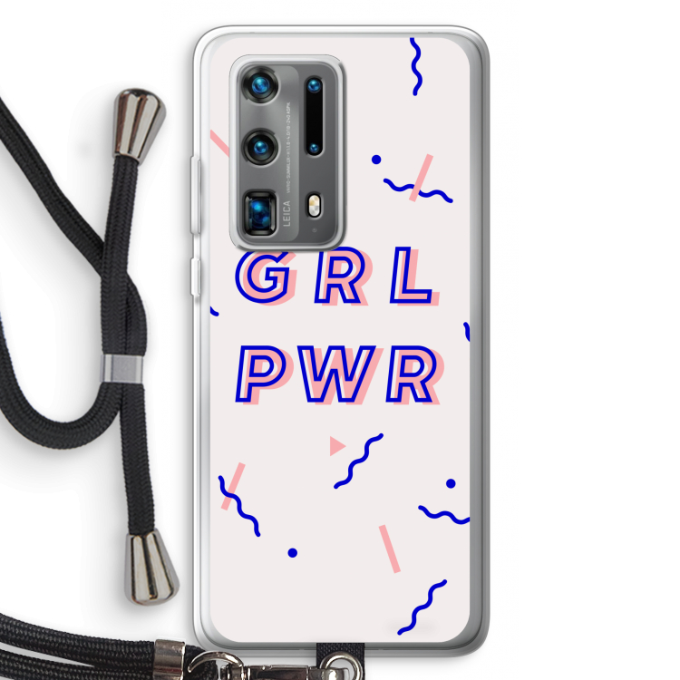 GRL PWR: Huawei P40 Pro Plus Transparant Hoesje met koord