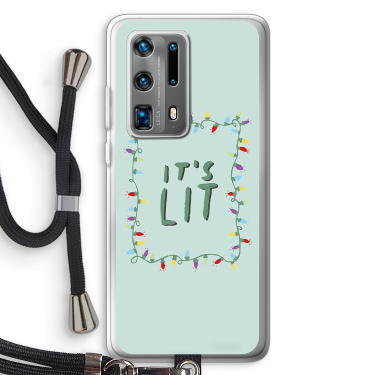 It's Lit: Huawei P40 Pro Plus Transparant Hoesje met koord