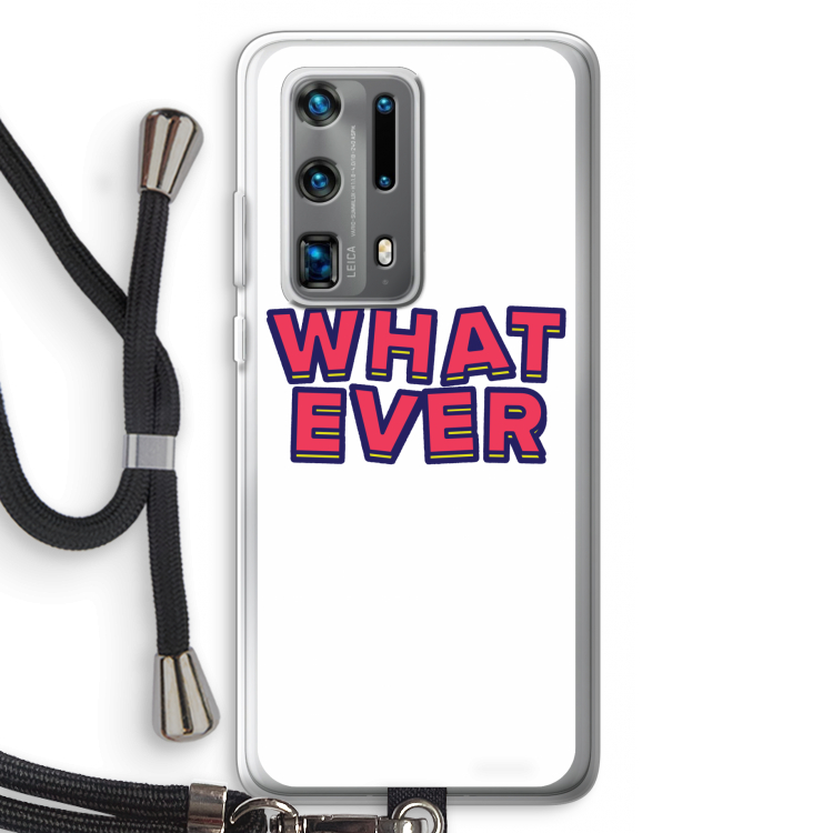 Whatever: Huawei P40 Pro Plus Transparant Hoesje met koord