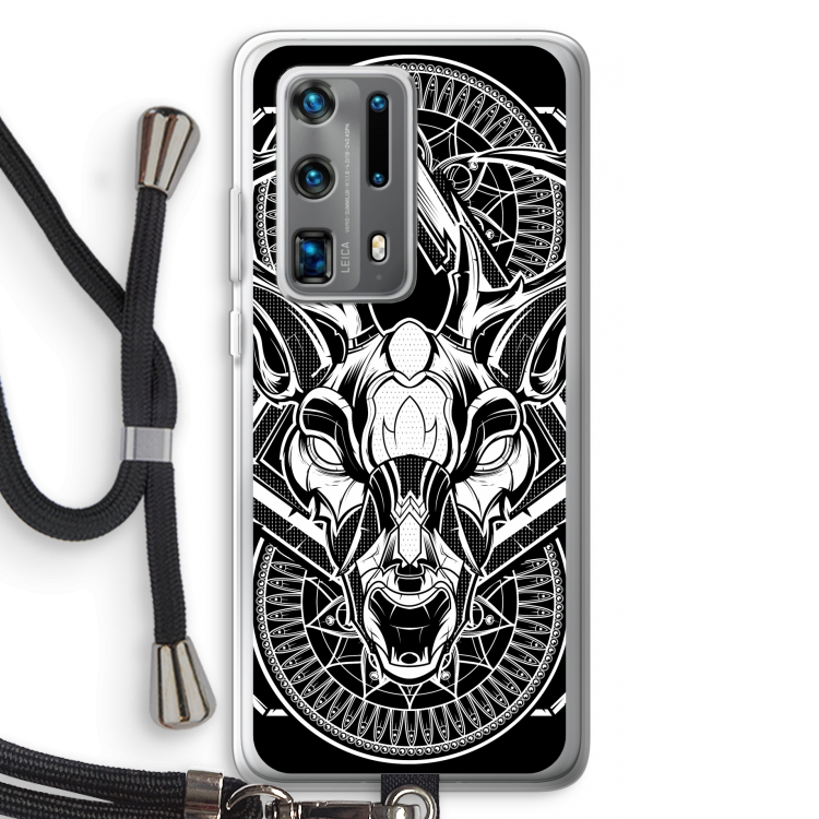 Oh Deer: Huawei P40 Pro Plus Transparant Hoesje met koord