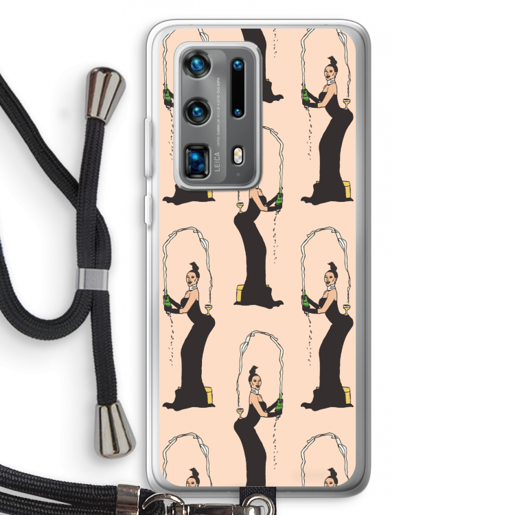 Pop Some Kim: Huawei P40 Pro Plus Transparant Hoesje met koord