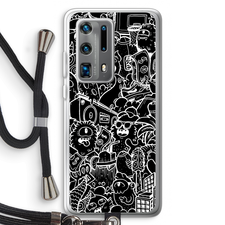 Vexx Black City : Huawei P40 Pro Plus Transparant Hoesje met koord