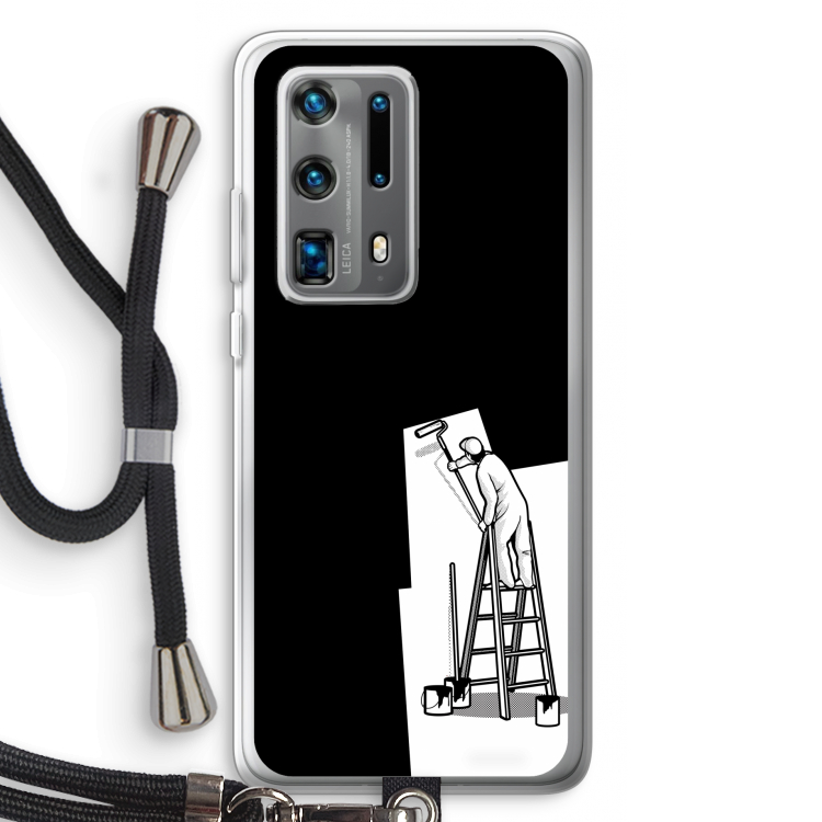 Musketon Painter: Huawei P40 Pro Plus Transparant Hoesje met koord