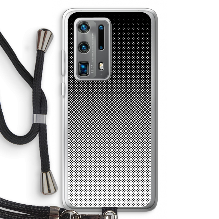 Musketon Halftone: Huawei P40 Pro Plus Transparant Hoesje met koord