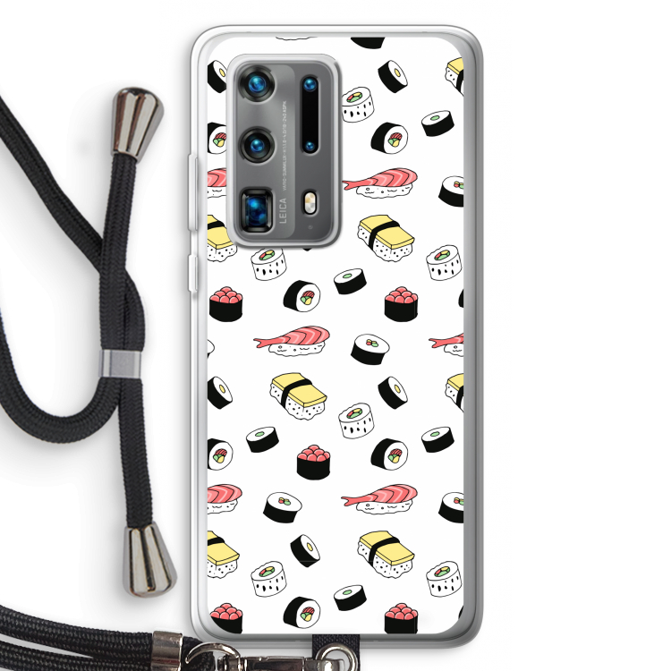 Sushi time: Huawei P40 Pro Plus Transparant Hoesje met koord