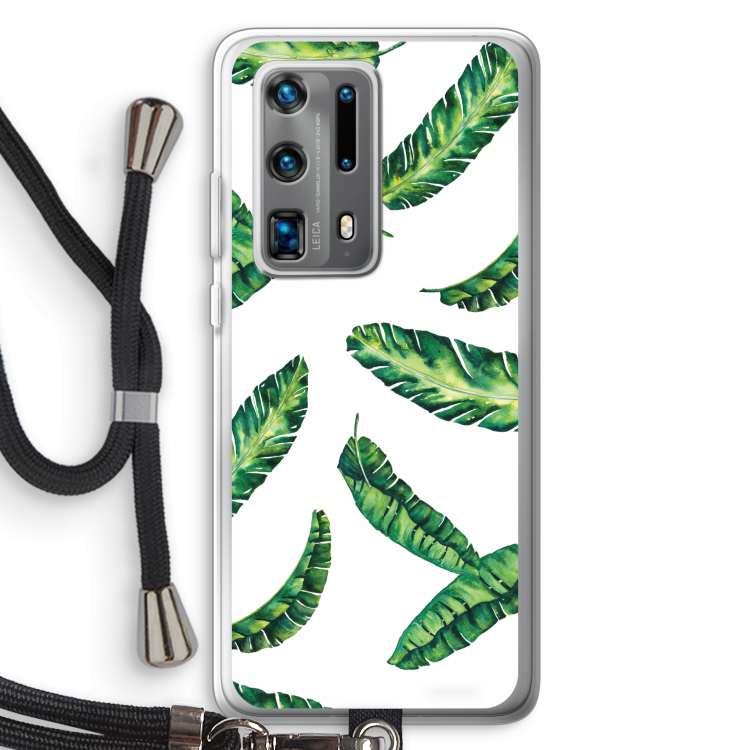 Lange bladeren: Huawei P40 Pro Plus Transparant Hoesje met koord