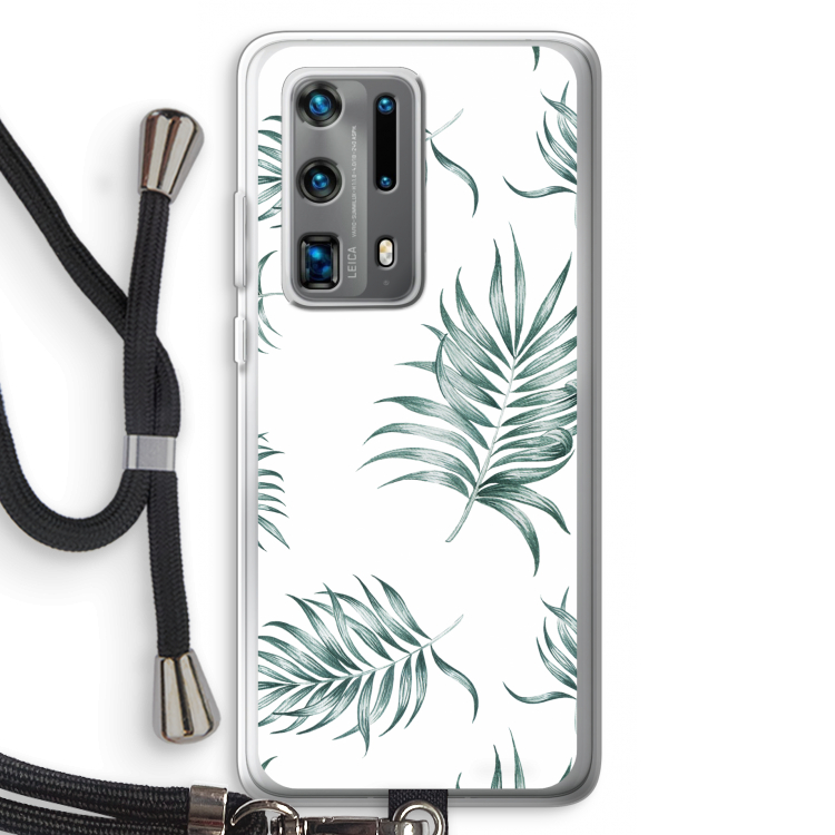 Simple leaves: Huawei P40 Pro Plus Transparant Hoesje met koord