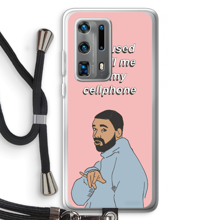 Hotline bling: Huawei P40 Pro Plus Transparant Hoesje met koord