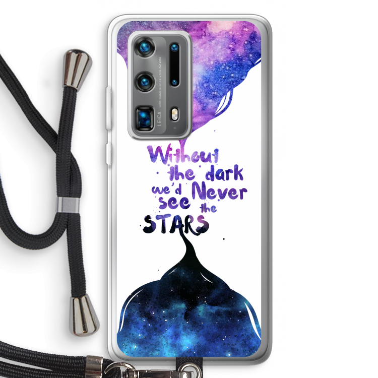 Stars quote: Huawei P40 Pro Plus Transparant Hoesje met koord