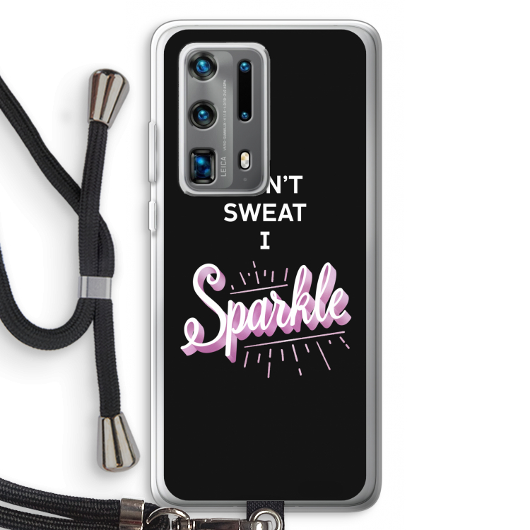Sparkle quote: Huawei P40 Pro Plus Transparant Hoesje met koord
