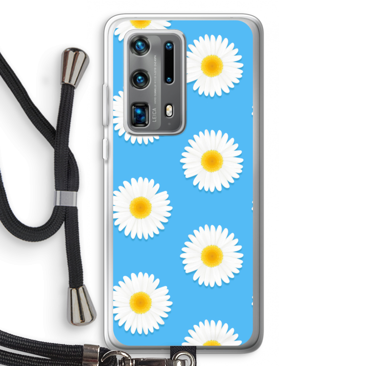 Margrietjes: Huawei P40 Pro Plus Transparant Hoesje met koord