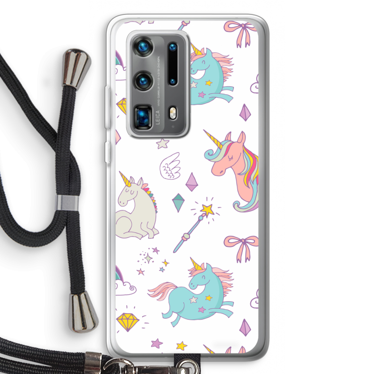 Fantasiewereld: Huawei P40 Pro Plus Transparant Hoesje met koord