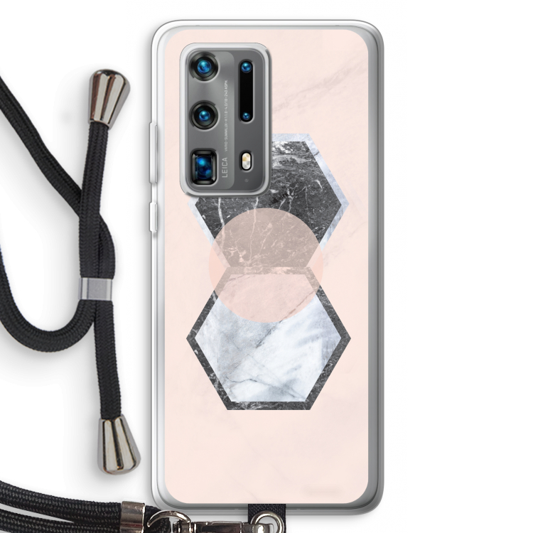Creatieve toets: Huawei P40 Pro Plus Transparant Hoesje met koord