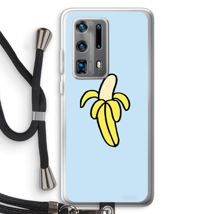 Banana: Huawei P40 Pro Plus Transparant Hoesje met koord
