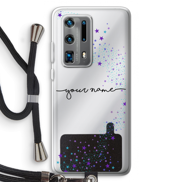 Sterren: Huawei P40 Pro Plus Transparant Hoesje met koord